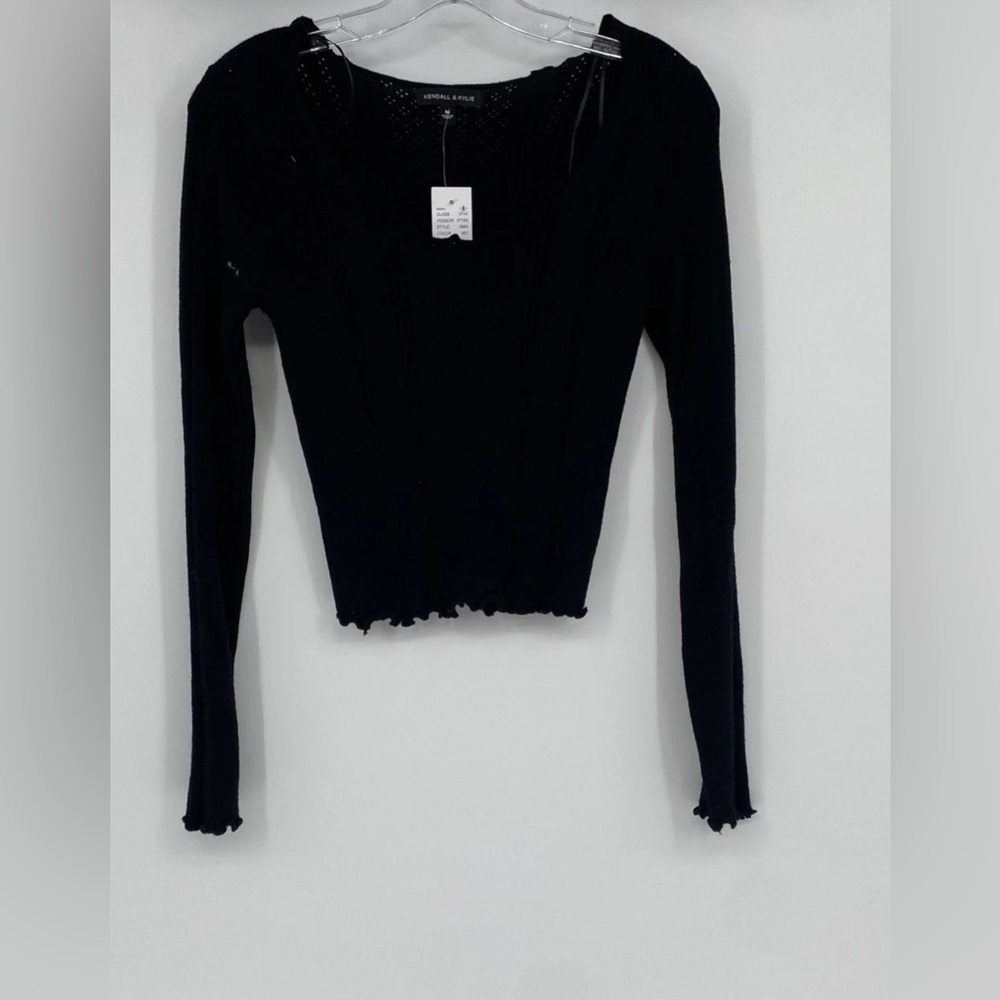 Kendall & Kylie Black Long Sleeve shirt